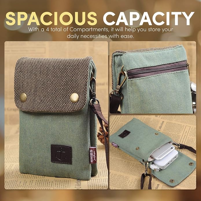 katloo Small Crossbody Cellphone Purse Bag With Shoulder Strap, Travel Pouch Women Passport Phone Holder Wristlet Wallet