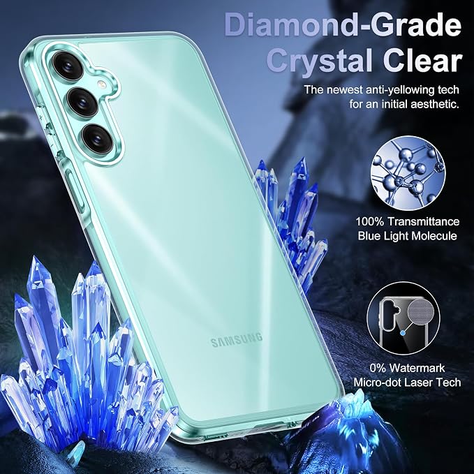 Red2Fire Designed for Samsung Galaxy A16 5G Case, [Military Grade Drop Protection] [Non-Yellowing] Scratch-Resistant Shockproof Protection Phone Case 6.7 inch,Clear