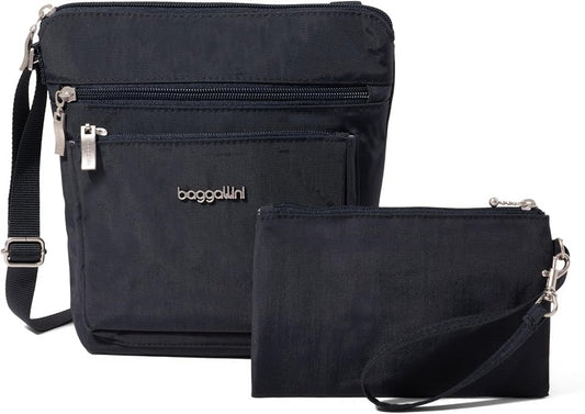 Baggallini Pocket Crossbody Bags for Women 8x8 Small Lightweight Durable Water-resistant Travel Purse W/Rfid