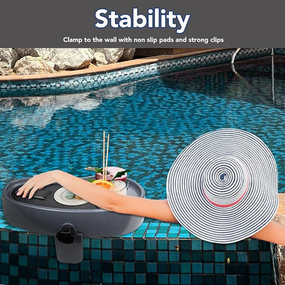 Heayzoki Hot Tub Tray Table with Adjustable Drink Holders, Spa Cup Holder, Durable Portable Accessory