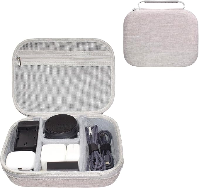 EVA Hardshell Charger Case, Tech Organizer Travel Case, Adjustable Dividers | Hard Case Electronics Organizer for Cables, Power Bank, Mouse, SD Card, Travel Accessories, Shockproof EVA Shell