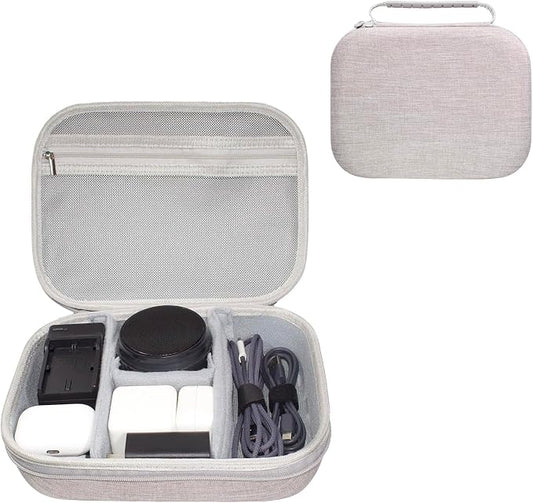 EVA Hardshell Charger Case, Tech Organizer Travel Case, Adjustable Dividers | Hard Case Electronics Organizer for Cables, Power Bank, Mouse, SD Card, Travel Accessories, Shockproof EVA Shell