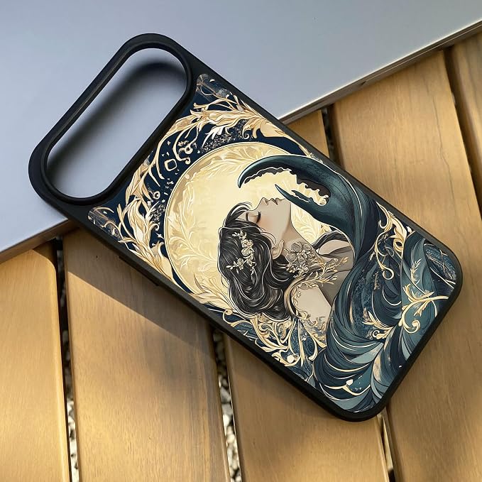 Constellation Series - Cancer Designs Magnetic for iPhone 17 air Case, Tarot Style Model Glass Phone Cover, Compatible with Magsafe, Pocket-Friendly - fits iPhone 17 air Case for Women
