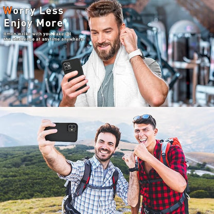 Xmon for iPhone 11 Magnetic Case [Compatible with MagSafe] Tempered Glass Screen Protector with Camera Lens Protector Phone Case Cover for Apple iPhone 11 (Magnetic Black/Orange)