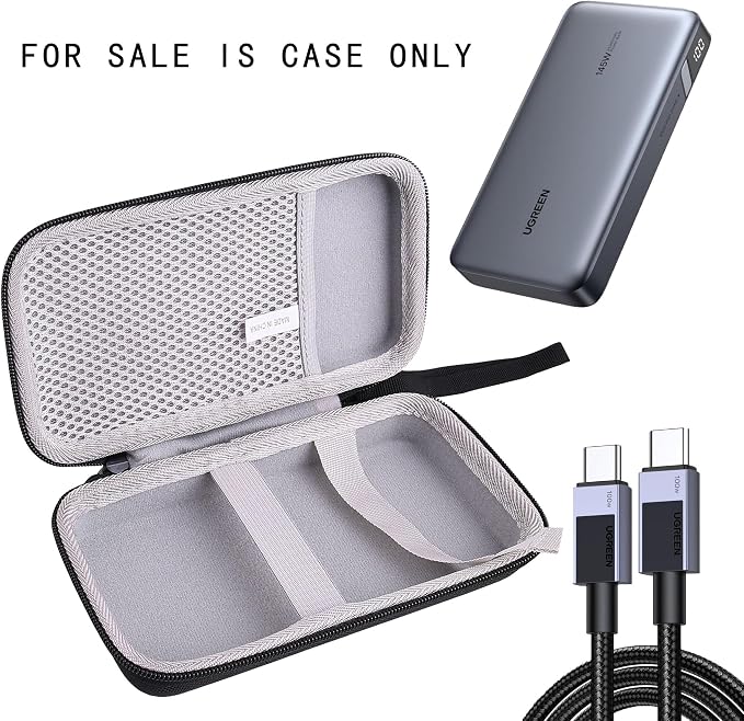 WAIYUCN Hard Carrying Case Compatible with UGREEN Power Bank 25,000mAh 145W/UGREEN 20000mAh 100W Power Bank Charger Protective Case (25,000mAh 145W)