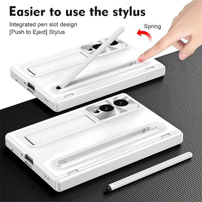 Case for Samsung Galaxy Z Fold 8 Wide, with Kickstand (White) | Stulys, Screen Protector, Shockproof, Slim, Anti-fingerprint, Scratch-Resistant, Lens protection, Hands-free viewing