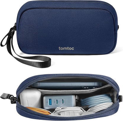 tomtoc Electronics Organizer Travel Case, Cable Organizer for Essentials | Water Resistant Tech Pouch Accessories Travel Bag Carry Storage for Cord, Phone, Cables, Airpods, USB Drive, Daily Items