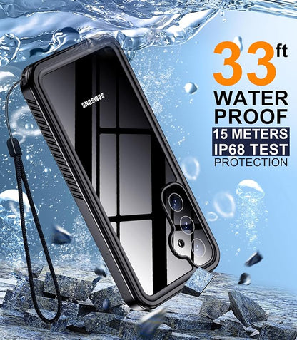 Temdan for Samsung Galaxy S24 FE Case Waterproof, [Military-Grade Drop Protection] [IP68 Underwater] Full Body Heavy Duty Rugged Shock-Proof Case for S24 FE 6.7''-Green