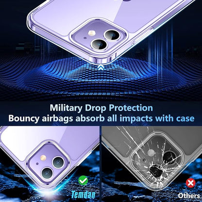 Temdan Case Designed for iPhone 12 Case/Designed for iPhone 12 Pro Case -Clear