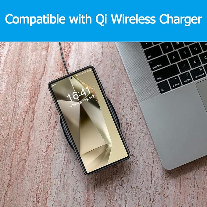 Battery Case for Galaxy S24 Ultra, Upgraded 12000mAh Portable Protective Wireless Charging Case Compatible with Galaxy S24 Ultra 5G (6.8 inch) Rechargeable Extended Battery Pack Charger Case (Black)