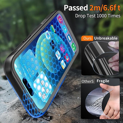 Cozycase TOP Waterproof Case for iPhone 17 - Military Heavy Duty 360 Shockproof Full Body with Screen Camera Protector Double IP68 Water Dust Drop Proof Hard Rugged Tough Bumper Front Back Slim Cover
