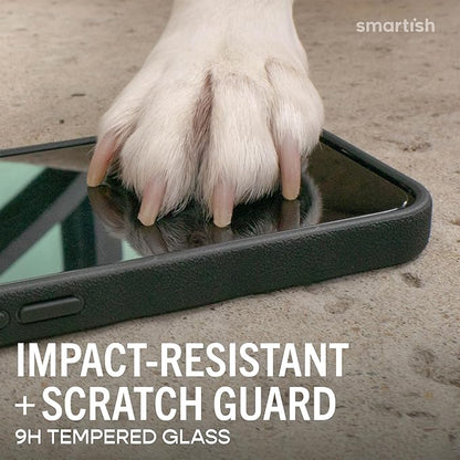 Smartish® iPhone Air Privacy Screen Protector + Camera Lens Covers - Tuff Sheet - 2-Pack Tempered Glass [Scratch-Resistant] 9H Anti Spy w/Easy Install Frame for Apple iPhone Air