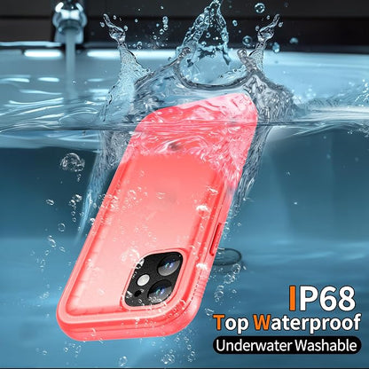 Cozycase Compatible with iPhone 12 Mini Waterproof Case - Full Body Rugged Dustproof Shockproof Case with Built-in Screen Protective Case for iPhone 12 Mini 5.4 inch (Pink)