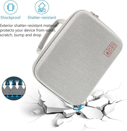 ProCase Hard Travel Electronic Organizer Case for MacBook Power Adapter Chargers Cables Power Bank Apple Magic Mouse Apple Pencil USB Flash Disk SD Card Small Portable Accessories Bag