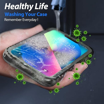 SPORTLINK for iPhone 13 Case Waterproof - Buit in Screen Protector [Compatible with MagSafe][IP68 Underwater][6.6FT Military Dropproof][Dustproof] Full Body Shockproof Case 6.1" Black