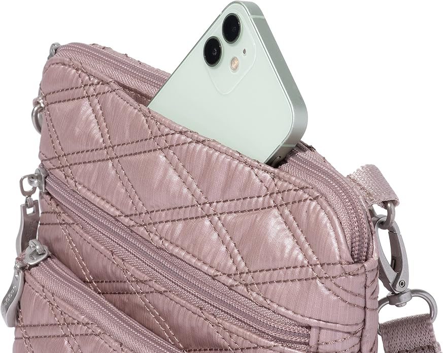 Baggallini Modern Pocket Crossbody Bag for Women, 8.5"x8.5" Handbag Purse with RFID, Lightweight Water-Resistant