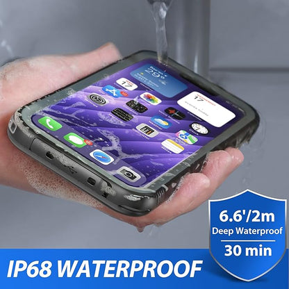 SPORTLINK for iPhone 14 Pro Case - Waterproof Shockproof Dustproof Full Body Sealed Protective Case with Built-in Screen Protector for iPhone 14 Pro 6.1'' Black