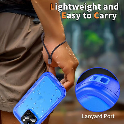 Cozycase Compatible with iPhone 14 Pro Waterproof Case - Full Body Shockproof Dustproof Dropproof Built in Screen Protector Rugged Waterproof Case for iPhone 14 Pro 6.1 Inche Blue