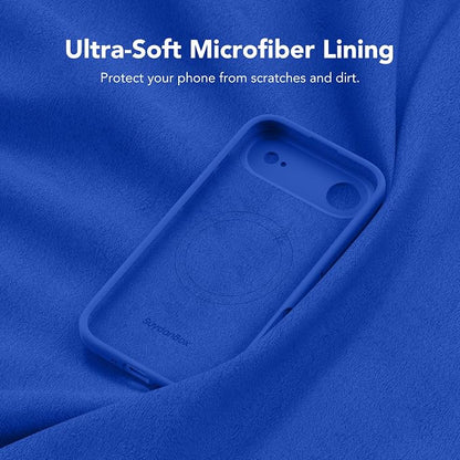Magnetic for iPhone Air Case, Compatible with MagSafe, [Full Camera Protection][Screen Protector] Silicone Shockproof Protective Phone Case for iPhone 17 Air 6.5", Klein Blue