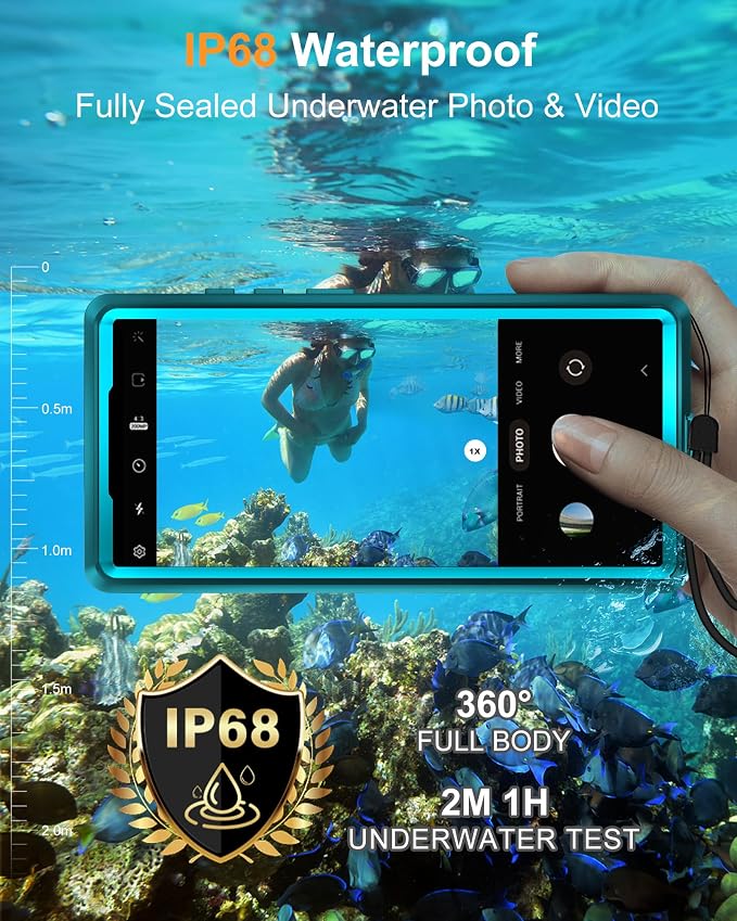 for Samsung Galaxy S24 Ultra Waterproof Case, [Fit for Magsafe] [IP68 Water Proof] [Built-in Screen Protector], Magnetic Heavy Duty Military Grade Rugged Phone Case for S 24 Ultra 6.8", Teal