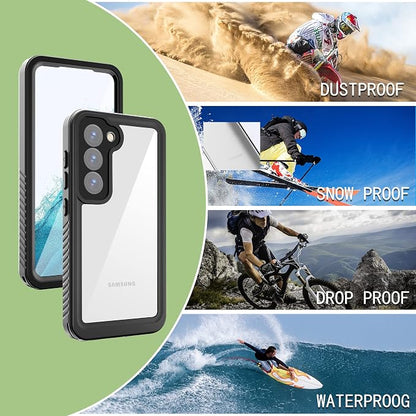 for Samsung Galaxy S23 FE Case, IP68 Waterproof Dustproof Case, [Built-in Screen Protector] Full Body Heavy Duty Rugged Phone Cover for Galaxy S23FE 6.4 inch Black