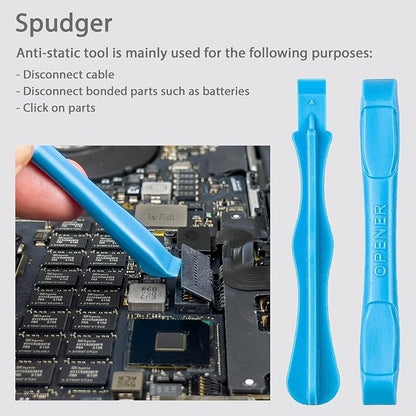HowFixit Opening Pry Tools Kit with ESD Spudgers, Anti-Static Brush, Metal Spudger for Disassembling and Repair Laptop, Game Console, Computer