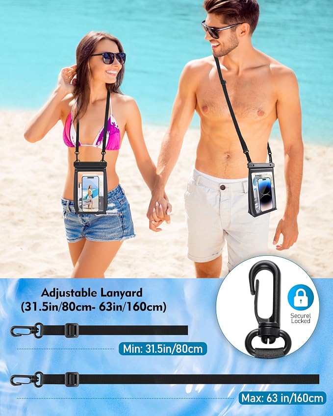Large Capacity Waterproof Phone Pouch, Floating Dry Bag for iPhone 17 16 13 12 11 Pro Max Galaxy S22 S21 Waterproof Bag Sunscreen Glasses Storage Dry Pouch for Swimming Rafting Boating