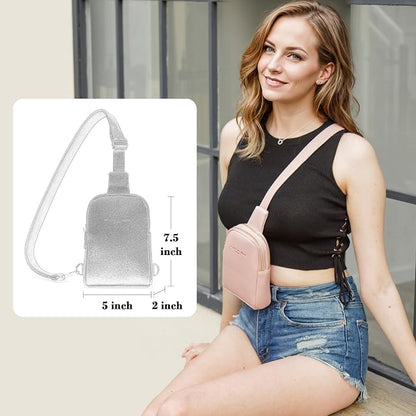 INICAT Small Sling Bag for Women Everyday & Travel Crossbody Bags Lightweight Cross Body Purses Vegan Leather