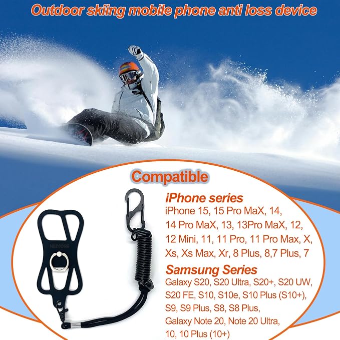 Rugged Phone Lanyard Holder, Universal Fishing Phone Tether, Protect Phone Tether Compatible with Most Smartphones