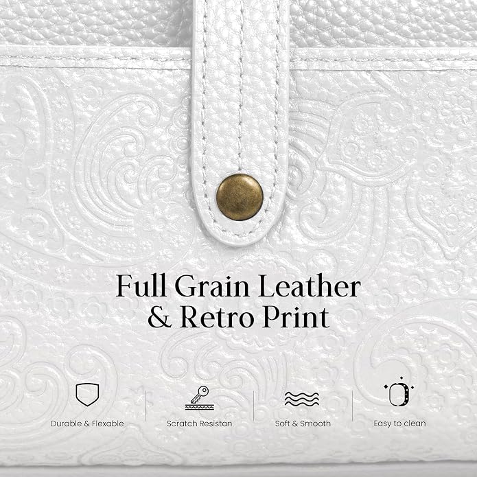 befen Leather Wristlet Wallet for Women Cell Phone Purse with Built in Wallet Vintage Leather Crossdody Bag Clutch Purse