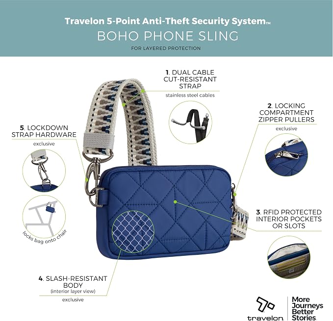 Travelon Anti-Theft Boho Phone Sling | Anti-Theft