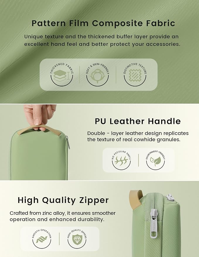 Travelkin Travel Cord Organizer, Cable Organizer For Electronic Accessories | Expandable electronics organizer, charger organizer, travel case, Large Capacity tech pouch for Card,Usbs, travel essentials