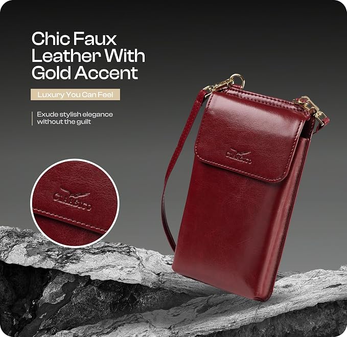Claasico Crossbody Phone Purse for Women – RFID Phone Case Wallet w/Magnetic Closure & Separate Zipper Pocket Crossbody Bag
