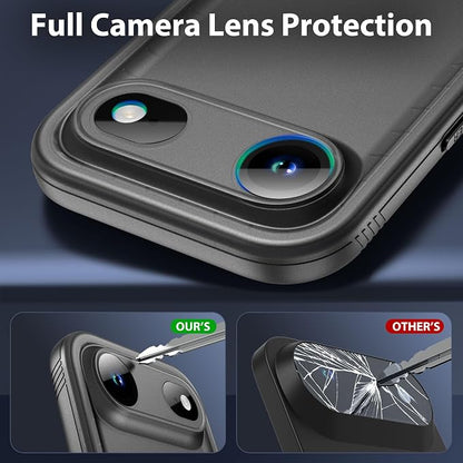 SPORTLINK for iPhone Air Waterproof Phone Case - Built in Screen Protector Shockproof/Military Rugged Dropproof/Dustproof/Heavy Duty, 360 Full Body Protective Cover for iPhone Air 6.5 Black