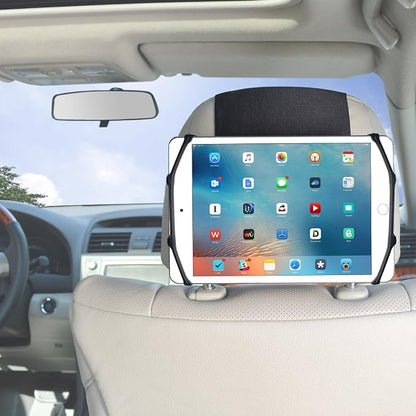 TFY Universal Car Headrest Mount Silicon Holder for 7-10.5 Inch Tablets and iPads