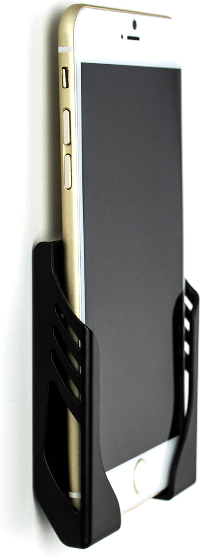 Dockem Damage-Free Wall Mount for iPhone: 14, 13, 12, 11, Pro, Plus, Mini, Pro Max, SE 2/3, XS/X, XS Max, XR, 8/7, 8/7+, S22, S21, S20: 3M Command Strip Adhesives: Koala Mount Wall Dock [Black]