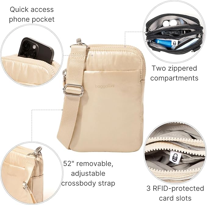 Baggallini Women's Modern Take Two Rfid Crossbody