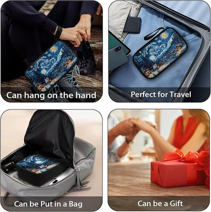 Cottage Travel Cord Organizer Case Tech Pouch Electronic Accessories Carry Case Storage Bag Travel Bag Cable Organizer for Charger Earphone Phone Cord Cable