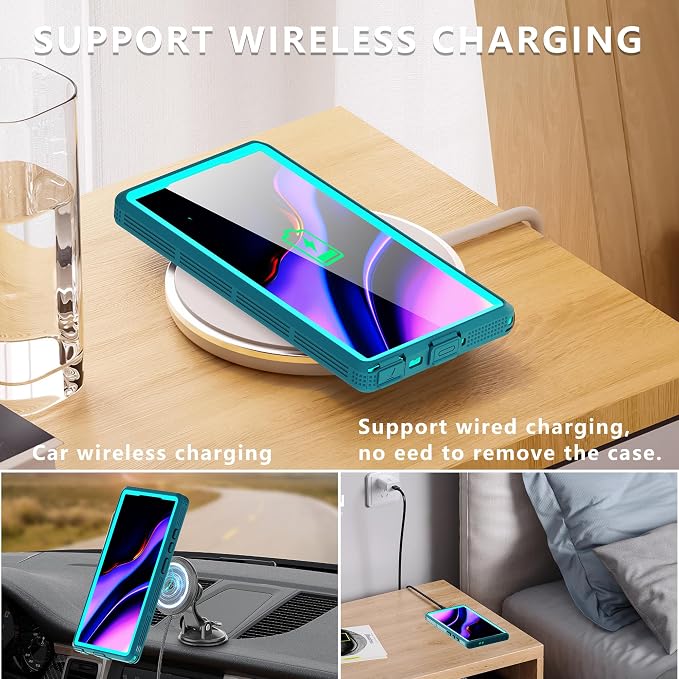 Losin Compatible with Galaxy S24 Ultra Case Waterproof Magnetic [Compatible with MagSafe] [Drop Protection] [IP68 Underwater] Full Body Shockproof Protective Phone Case, Teal