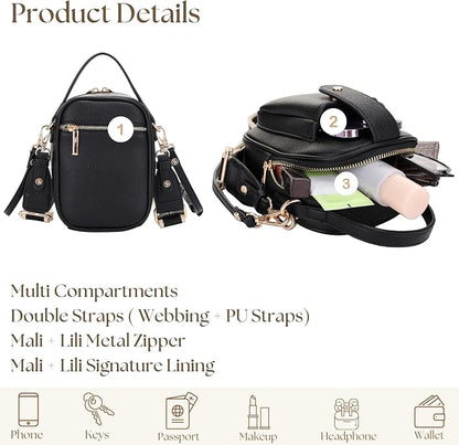 Mali+Lili Gail Vegan Leather Multi Compartment Crossbody Bag