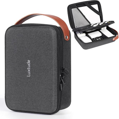 Large Electronics Organizer Travel Case for Chargers and Cords, Hard Case for Electronics, Travel Essentials for Chargers/Mouse/USB Drives/SD Cards, Tech Gifts (Case Only)