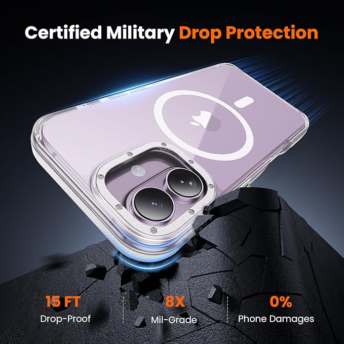 3 in 1 for iPhone 17 Case Clear Bumper,Fits MagSafe, Yellowing-Resistant Acrylic Back, Shockproof Guard Corners, Military-Grade Protection for Phone Cover 6.3 inch