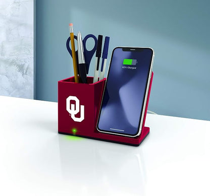SOAR NCAA Unisex Cell Phone Wireless Charging Stand and Desktop Organizer