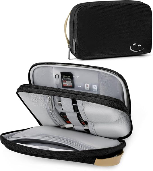 Travelkin Travel Cord Organizer, Cable Organizer For Electronic Accessories | Expandable electronics organizer, charger organizer, travel case, Large Capacity tech pouch for Card,Usbs, travel essentials