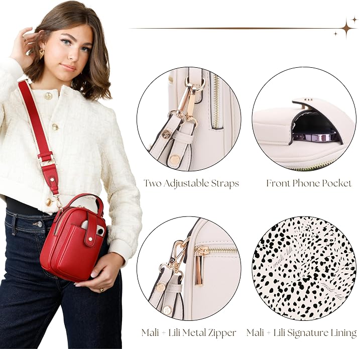 Mali+Lili Gail Vegan Leather Multi Compartment Crossbody Bag