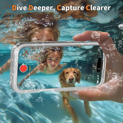 Cozycase for iPhone 16 Pro Max Case Waterproof - 360 Heavy Duty with Screen/Camera Protector Shockproof IP68 Underwater Dustproof Water Dust Shock Proof Full Body/Front and Back Case Frosted Clear