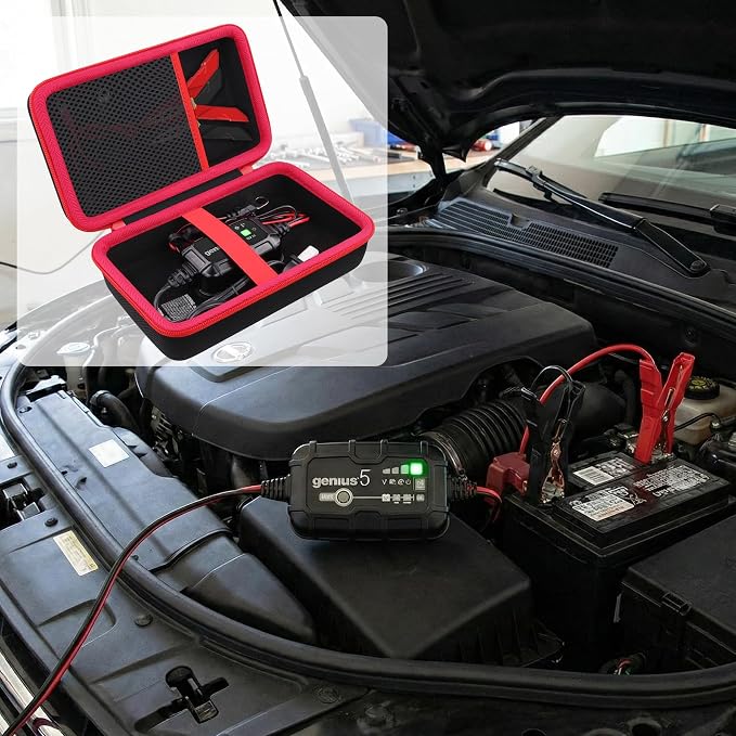 Hard Case Compaitble with NOCO GENIUS1/GENIUS2/GENIUS2D/GENIUS5 6V/12V Smart Battery Charger