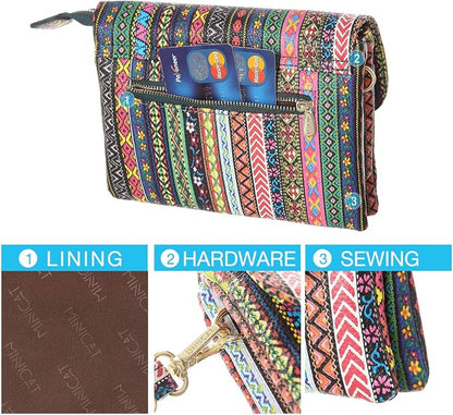 MINICAT RFID Blocking Small Crossbody Bags for Women Vegan Leather Mini Travel Purses Cell Phone Purse Cross Body Bag