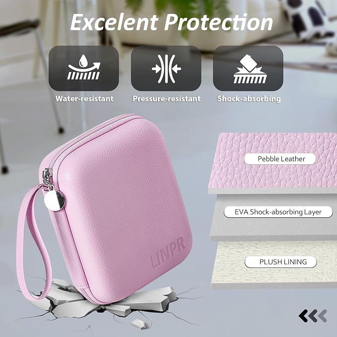 Charger Case for Macbook, Portable Tech Electronic Organizer Bag, Small Travel Storage Pouch for Laptop Accessories, MacBook Power Adapter, Charging Cords, USB Drives (Light Purple, L)