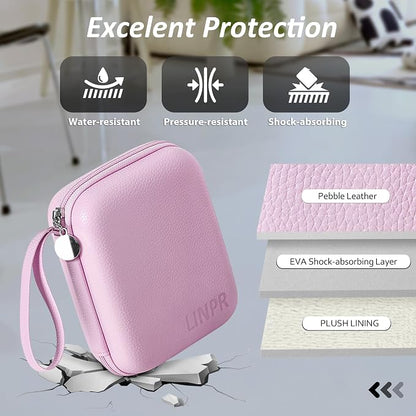 Charger Case for Macbook, Portable Tech Electronic Organizer Bag, Small Travel Storage Pouch for Laptop Accessories, MacBook Power Adapter, Charging Cords, USB Drives (Light Purple, L)